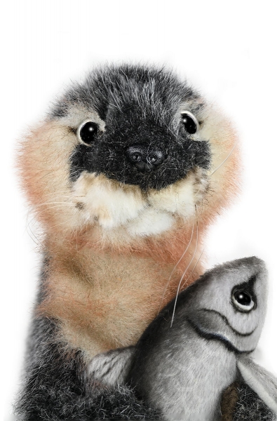 Fischotter aufwartend 24 cm